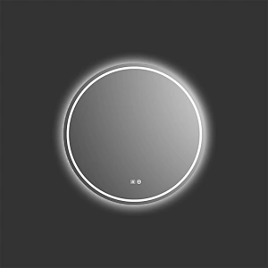 Mosmile Wall Hotel Anti-fog Round Bathroom Mirror with LED Backlit Light